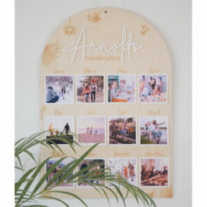 Fotowand / Fotoboard / Fotokalender aus Holz, personalisiert