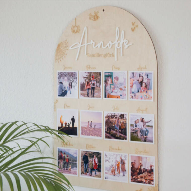zu allen personalisierbaren Produkten personalisiertes Fotobard / Bilderboard aus Holz