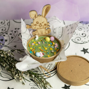 Cake Topper für Ostern aus Holz Motiv Häschen